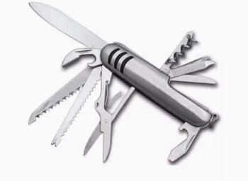 Navaja y Cuchillo Tipo Swiss de 11 Multiusos Kit de Emergencia