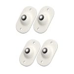 Set de 8 Ruedas Giratorias Adhesivas Blancas