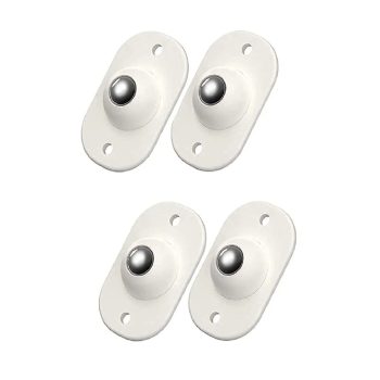 Set de 8 Ruedas Giratorias Adhesivas Blancas