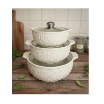 Juego de Ollas de Cerámica 6 Piezas – Set de Cocina Resistente y Funcional