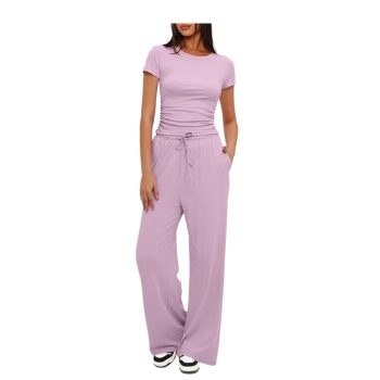 CONJUNTO MUJER VISCOSA COLOR ROSADO MATE  S/M