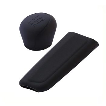 Juego De 2 Fundas De Silicón Para Palanca De Cambios Y Freno De Auto Color Negro TM