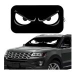Paraguas De Sol Para Coche Negro Con Diseño De Ojos Enfadados TM