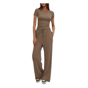 CONJUNTO MUJER VISCOSA COLOR TAUPE S/M