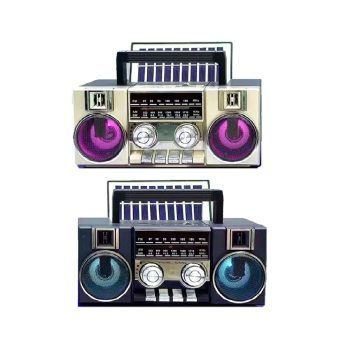 Radio KTF-2210 Con Panel Solar Recargable Bluetooth Y Luces RGB