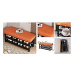 Zapatera Banco 2 Niveles Con Asiento Acolchado