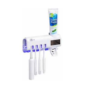 Soporte De Cepillo De Dientes Con Dispensador De Pasta Y Luz Uv