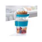 Vaso Para Yogurt Cereal Y Frutas Con Cuchara Para Hombre