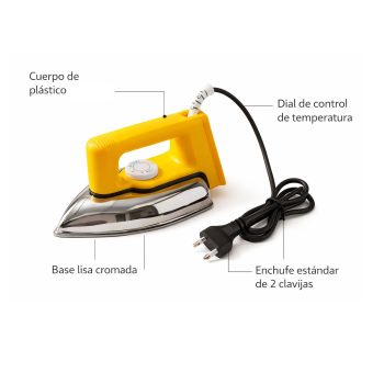 Plancha Eléctrica Portátil Compacta Con Temperatura Ajustable